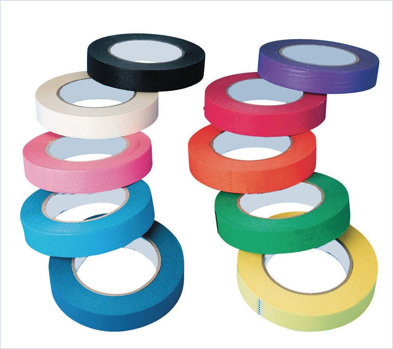 10-Color Craft Tape Assortment, 1W x 60 yards